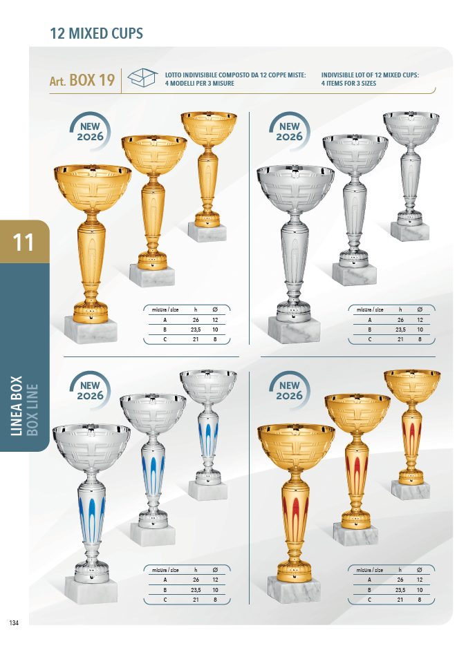 LOTTO 12 COPPE MISTE Art.BOX19