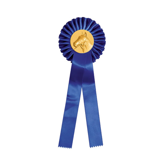 COCCARDA BLU CON CAVALLO