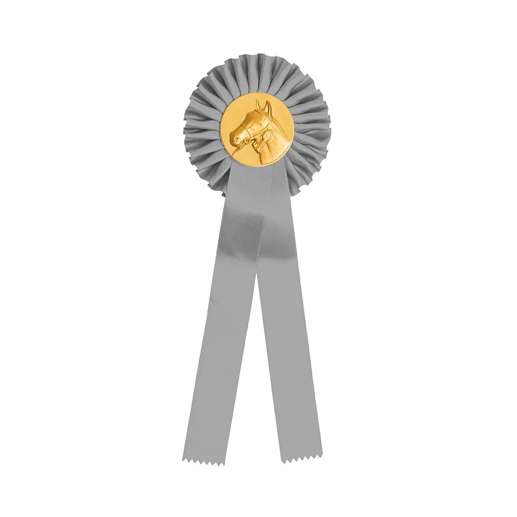 COCCARDA GRIGIA CON CAVALLO