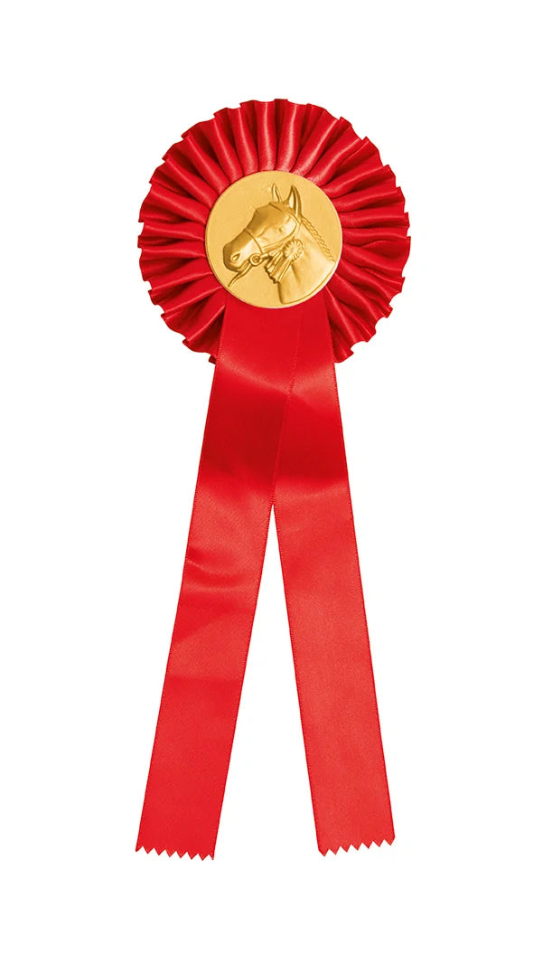 COCCARDA ROSSA CON CAVALLO