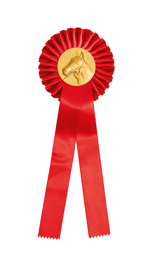 COCCARDA ROSSA CON CAVALLO